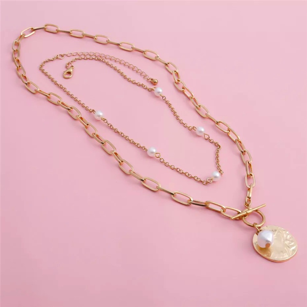 Pearl Coin and Choker Necklace Set